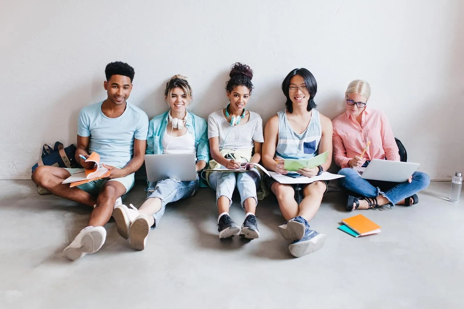 Students participating in various courses
